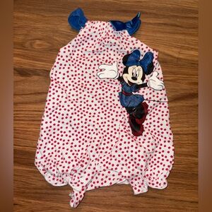 Vintage Disney Baby Polka Dot Minnie Onesie Romper
